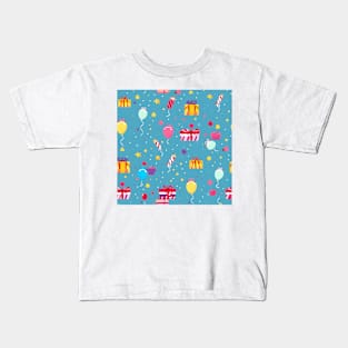 Happy Birthday Party Celebration Pattern 13 Kids T-Shirt